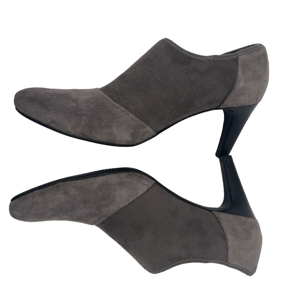 Ecco Alicante Gray Suede Shoes Heels Women's 39 US 8.5 Shooties Boho Arsty‎